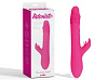 Розовый вибратор с клиторальным стимулятором Chisa Thrusting Rabbit CN-611041206 (25,3 см)
