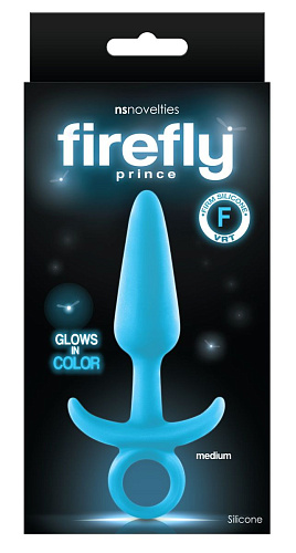 Голубая анальная пробка NS Novelties Firefly Prince Medium NSN-0476-27 (12,7 см)