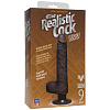 Коричневый вибратор-реалистик Doc Johnson The Realistic Cock ULTRASKYN Vibrating 9” Slim 1160-25-BX (26,1 см)