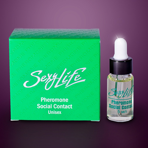 Концентрированные духи унисекс зеленой упаковке Парфюм престиж М Sexy Life Pheromone Social Contact