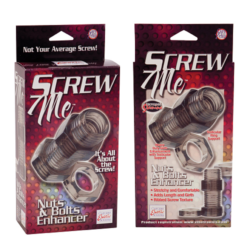 Дымчатое кольцо California Exotic Novelties Screw Me Nuts   Bolts 2 Enhancer SE-1475-50-3