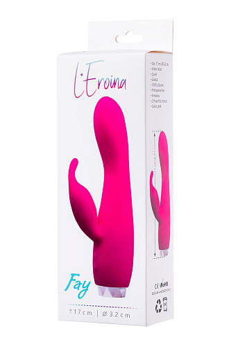 Розовый вибратор с клиторальным стимулятором ToyFa L EROINA 561003 (17 см)