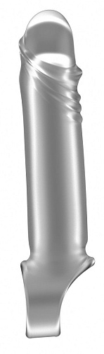 Прозрачная удлиняющая насадка Shots Media BV Stretchy Penis Extension No.31 SON031TRA