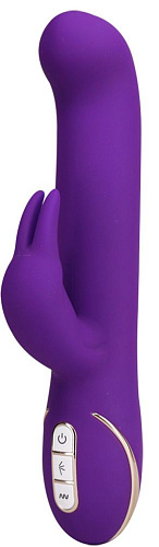 Фиолетовый вибратор со стимулятором клитора Orion 0586102 (22 см)