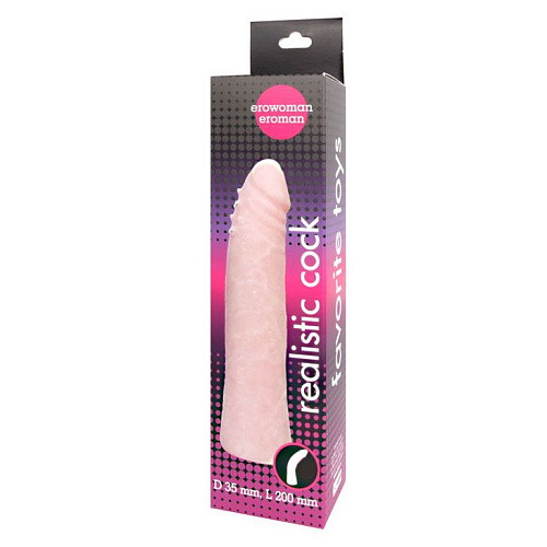 Гнущийся фаллоимитатор телесного цвета Bior toys Realistic Cock EE-10042 (20 см)