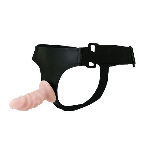 Страпон с двумя фаллическими насадками телесного цвета Baile Jessica BW-022033 (10 и 10,5 см)