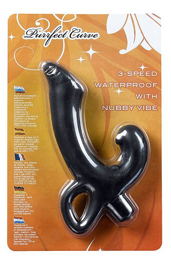 Чёрный вибромассажёр-стимулятор простаты Seven Creations 14-130BLK BCD GP