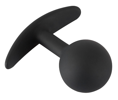 Чёрная анальная пробка со смещенным центром тяжести Orion 05361990000 (7,7 см)