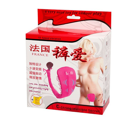 Ярко-розовые G-стринги с вибрацией Baile BI-014072-0101S