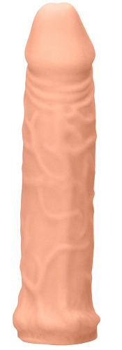 Телесная увеличивающая насадка Shots Media BV Penis Extender REA072FLE (17 см)