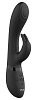 Чёрный вибромассажёр-кролик Shots Media BV Cato VIVE017BLK (21,5 см)
