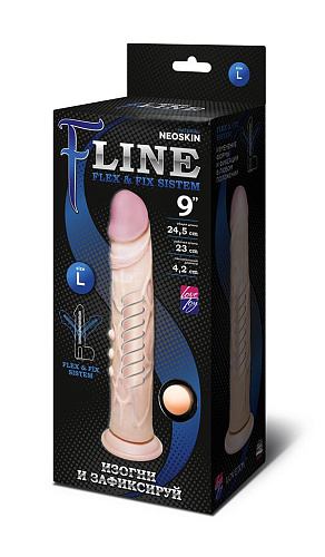 Телесный фаллоимитатор без мошонки на присоске LOVETOY (А-Полимер) F LINE 580903 (24,5 см)