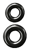 Набор из двух чёрных эрекционных колец NS Novelties Double Stack NSN-1111-73