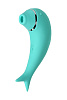 Бирюзовый вакуум-волновой стимулятор клитора с вибрацией ToyFa Dolphin 119002