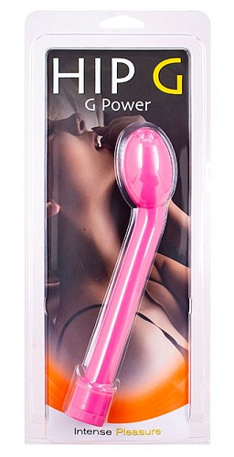 Розовый изогнутый вибромассажёр Seven Creations G POWER 51123 (18,5 см)