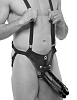 Страпон-система с чёрной насадкой Pipedream 11 Two Cocks One Hole Hollow Strap-On Suspender System PD5645-23 (30,5 см)
