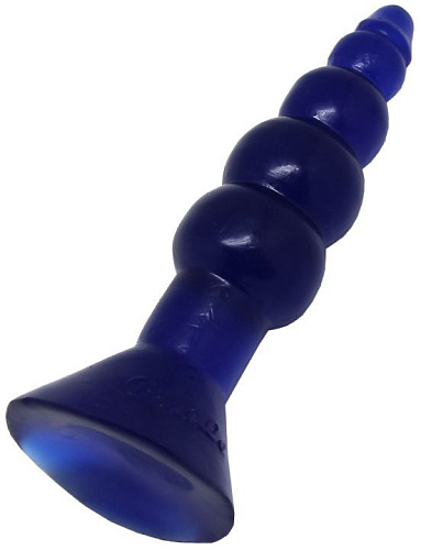 Синяя анальная ёлочка Eroticon 30161 (17 см)