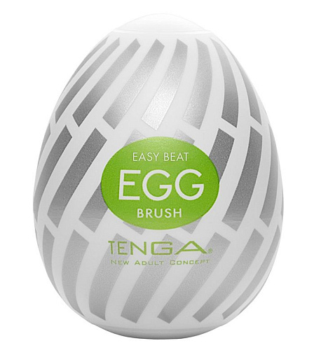 Мастурбатор-яйцо белого цвета Tenga Brush EGG-015