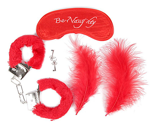 Набор красных БДСМ-аксессуаров из 4 предметов Bior toys NTB-80333
