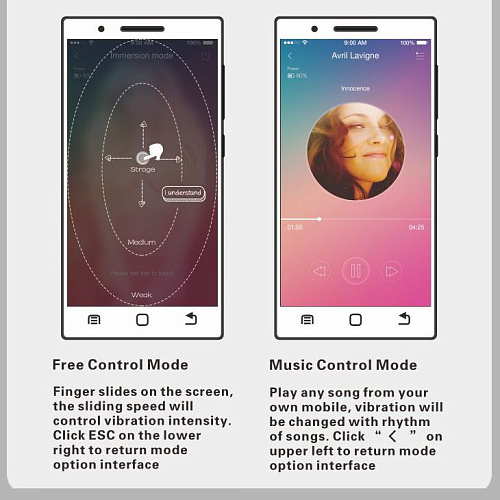 Лиловые вагинальные шарики с управлением через смартфон Baile Elvira BI-210212HP