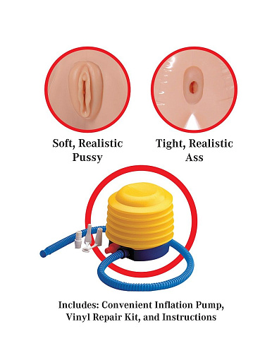 Кукла надувная телесного цвета Pipedream PDX Dollz Mona Mountains RD335