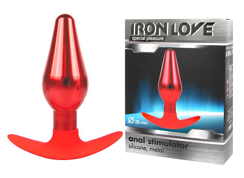 Красная анальная каплевидная втулка Bior toys IL-28004-RED (10,9 см)