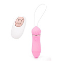 Розовый вибромассажёр с 9 режимами вибрации с пультом ДУ A-LOVING 2041-6 (9 см)