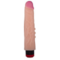 Реалистик с вибрацией и тремя точками с одной из сторон телесного цвета LOVETOY (А-Полимер) 800900 (21,6 см)