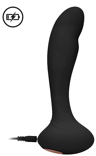 Чёрный вибростимулятор точки G Shots Media BV Finesse ELE012BLK (17,5 см)