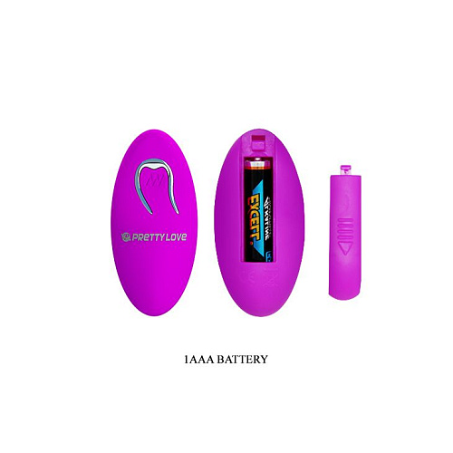 Лиловый универсальный вибромассажёр для пар с пультом ДУ Baile Magic Fingers U BI-014478W