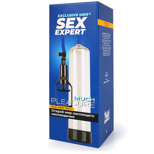 Прозрачная вакуумная помпа со шкалой Bior toys Sex Expert SEM-55162