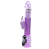 Фиолетовый вибромассажёр со стимулятором клитора и вращающейся головкой Baile BW-020535R-0603 (29 см)