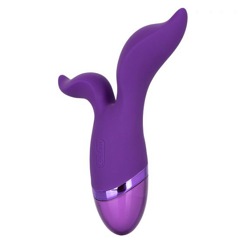 Фиолетовый раздвоенный вибромассажёр California Exotic Novelties Aura Duo SE-0735-25-3