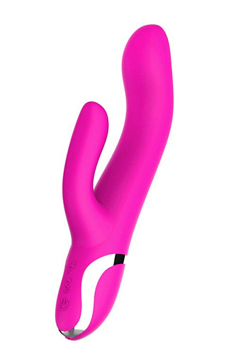 Розовый вибратор-кролик Tonga NAGHI NO.43 RECHARGEABLE DUO VIBRATOR 530043 (23 см)