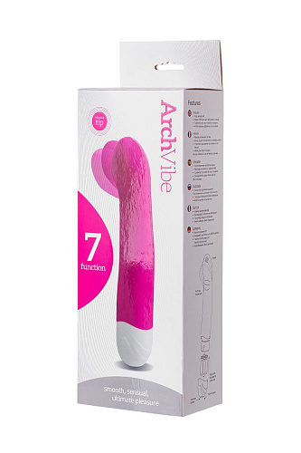 Розовый вибромассажёр для G-точки Seven Creations 2412-01-E13/AWH BX G (20,5 см)