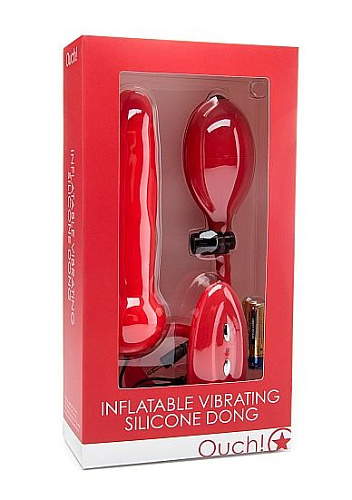 Красный расширяющийся анальный виброплаг Shots Media BV OU118RED (15,5 см)