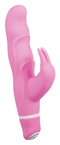 Розовый вибратор с клиторальным зайчиком Orion Smile Bunny 0575933 (15 см)