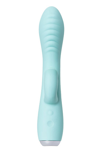 Мятный вибратор с клиторальным стимулятором JOS MILO 783029 (20 см)