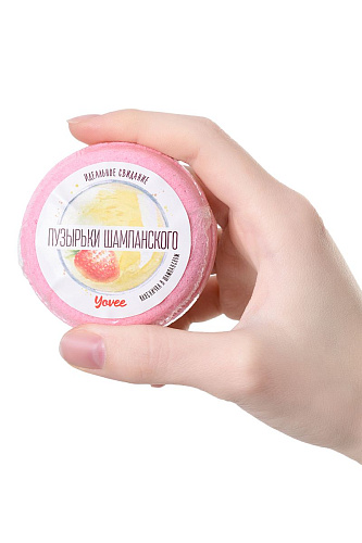 Бомбочка для ванны с ароматом клубники и шампанского ToyFa «Пузырьки шампанского» 722501