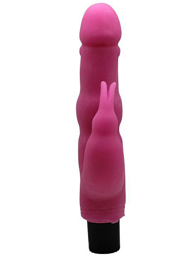Розовый вибратор с дополнительной стимуляцией Eroticon 30087 (21,5 см)