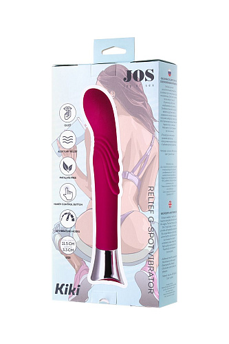 Розовый стимулятор для точки G с волнообразным рельефом JOS KIKI 783011 (21,5 см)