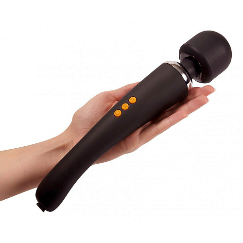 Жезловый чёрный вибратор с насадками Pornhub 95222