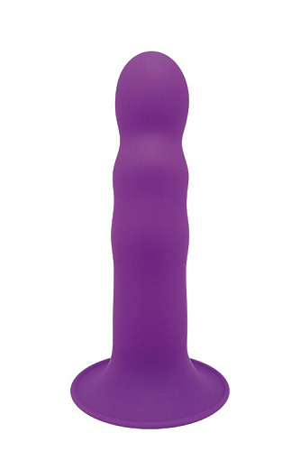Фиолетовый фаллоимитатор-реалистик Dream Toys PREMIUM RIBBED DILDO 21703 (18 см)