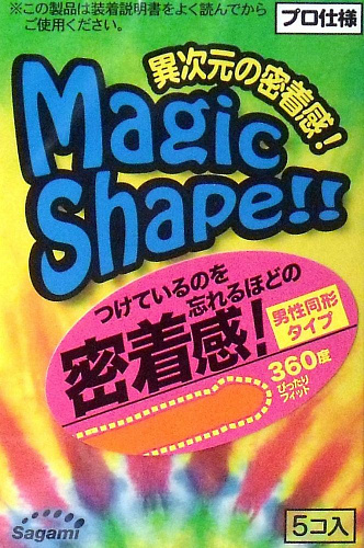Прозрачные презервативы с ребристым швом Sagami Xtreme Magic Shape №5 (5 шт)