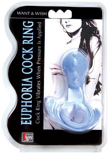 Голубое виброкольцо с клиторальным стимулятором Dream Toys 20148