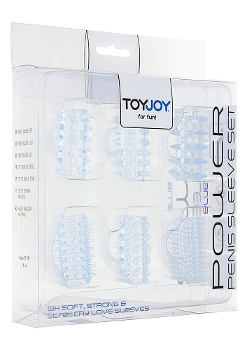 1 голубая насадка Toy Joy POWER PENIS SLEEVE SET 3006010227-1