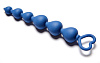 Синяя анальная цепочка Le Frivole Heart Ray 05512 (17,5 см)