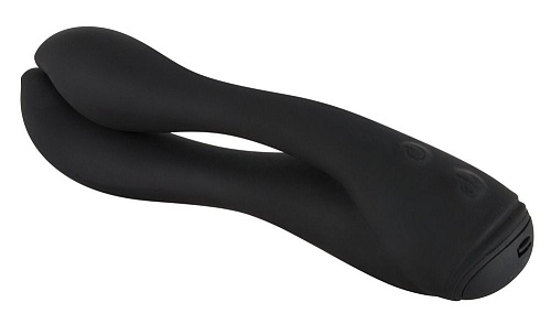 Анально-вагинальный вибратор чёрного цвета Orion 0585211 (17 см)