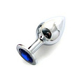 Анальная пробка с синим кристаллом Anal Jewelry Plug BUTT PLUG Large SL-13 (9,5 см)