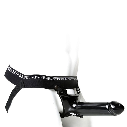 Фаллопротез чёрного цвета Perfect Fit Brand Perfect Fit Armour Knight XL  SN-06B